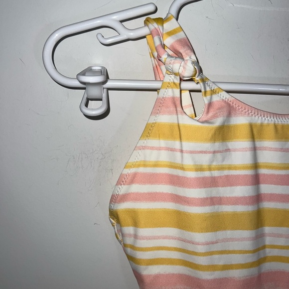 EBERJEY size 12 girls Striped Yellow and Pink Kids Swimsuit - Picture 4 of 11